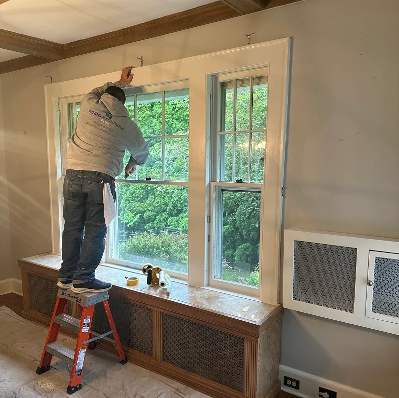 Installing new windows replacing old wood windows in Fairfield, CT